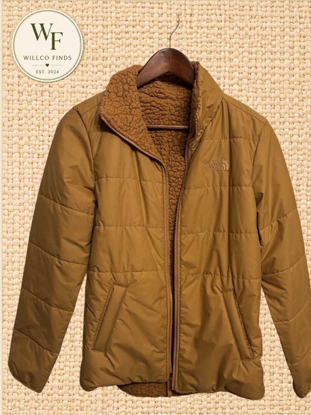 The North Face Merriewood Reversible Sherpa Puffer Jacket Brown Women S